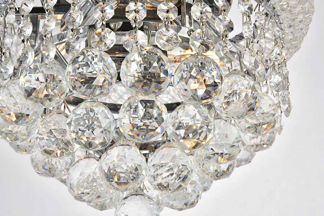 Elegant Flush Mount Light - Chrome, L 10" (V1800F10C-RC)