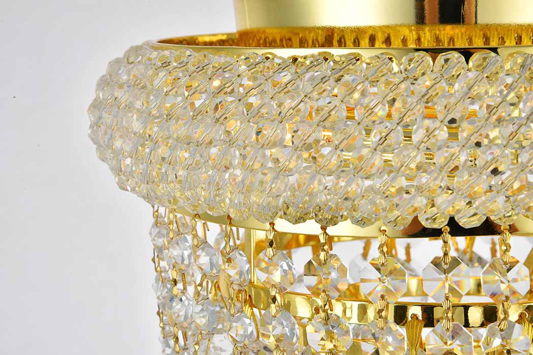 Elegant Flush Mount Light - Gold, L 10" (V1800F10G-RC)