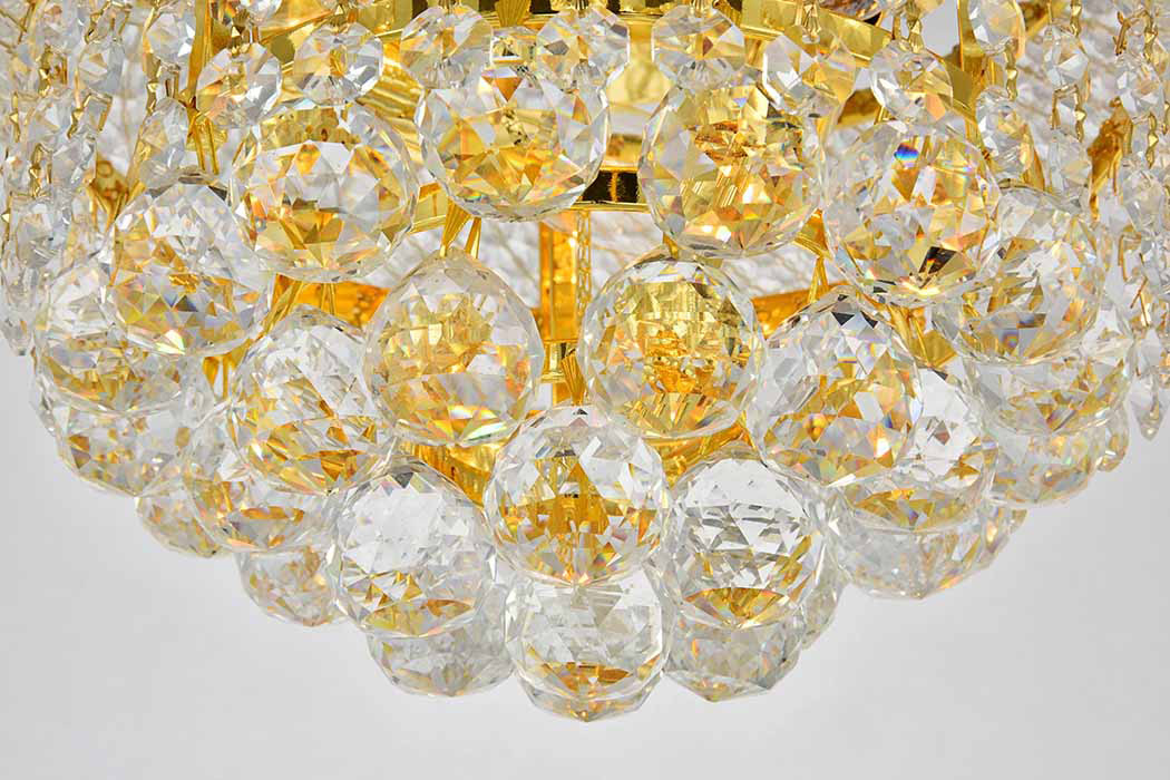 Elegant Flush Mount Light - Gold, L 10" (V1800F10G-RC)