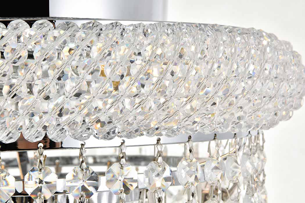 Elegant Flush Mount Light - Chrome, L 12" (V1800F12C-RC)