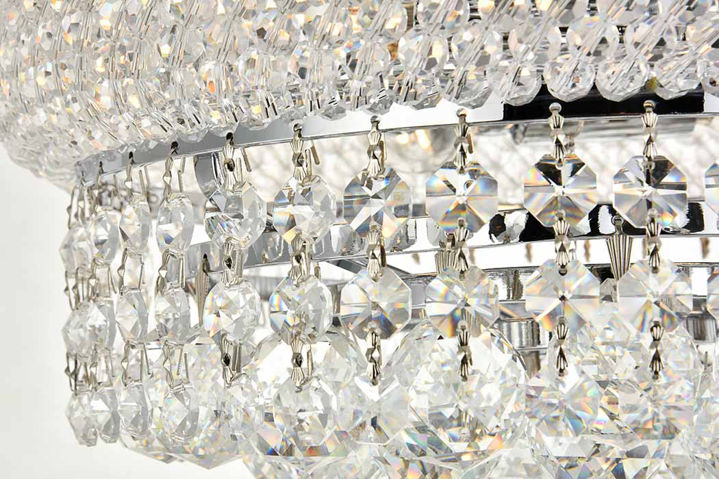 Elegant Flush Mount Light - Chrome, L 12" (V1800F12C-RC)