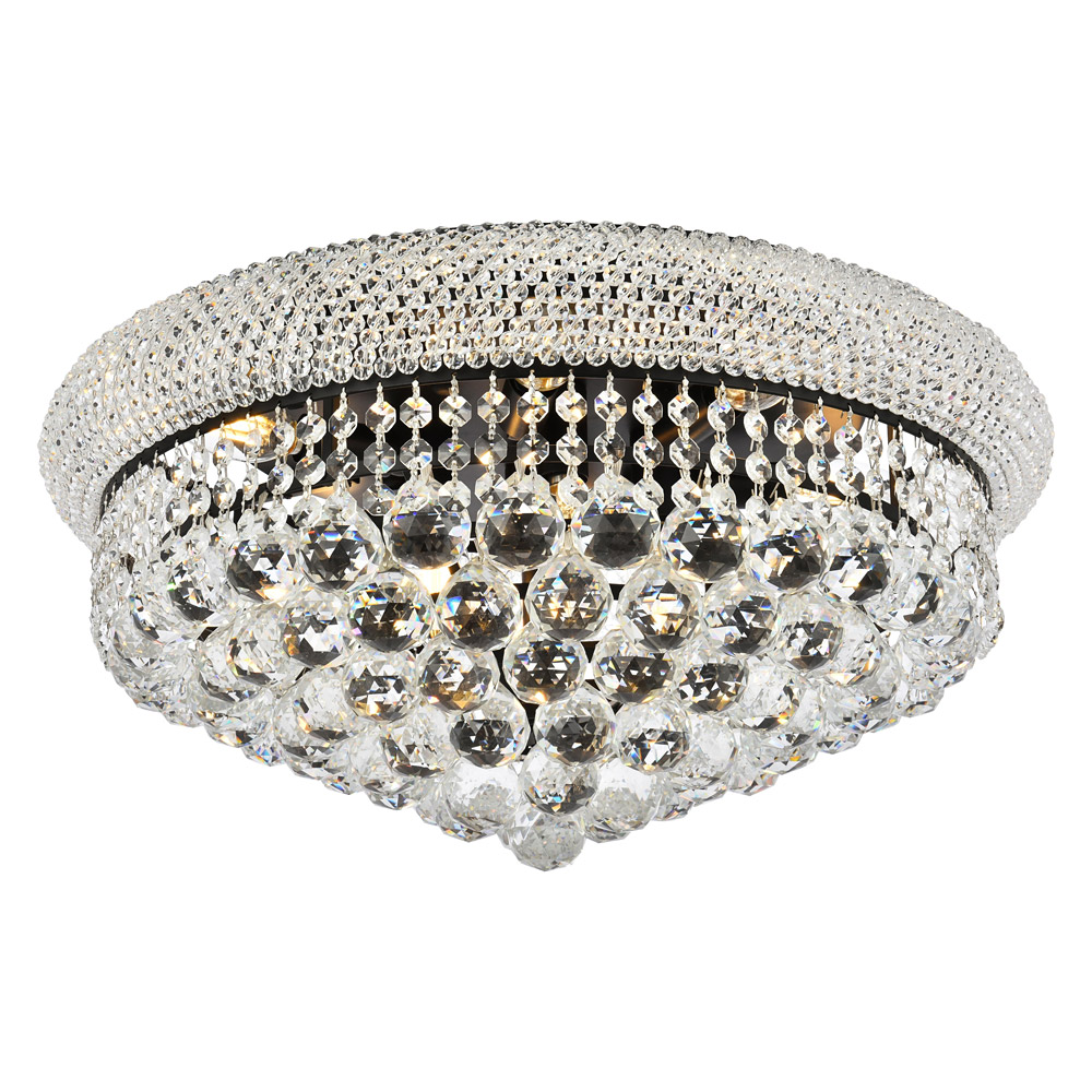 Elegant Flush Mount Light - Black, L 20" (V1800F20BK-RC)