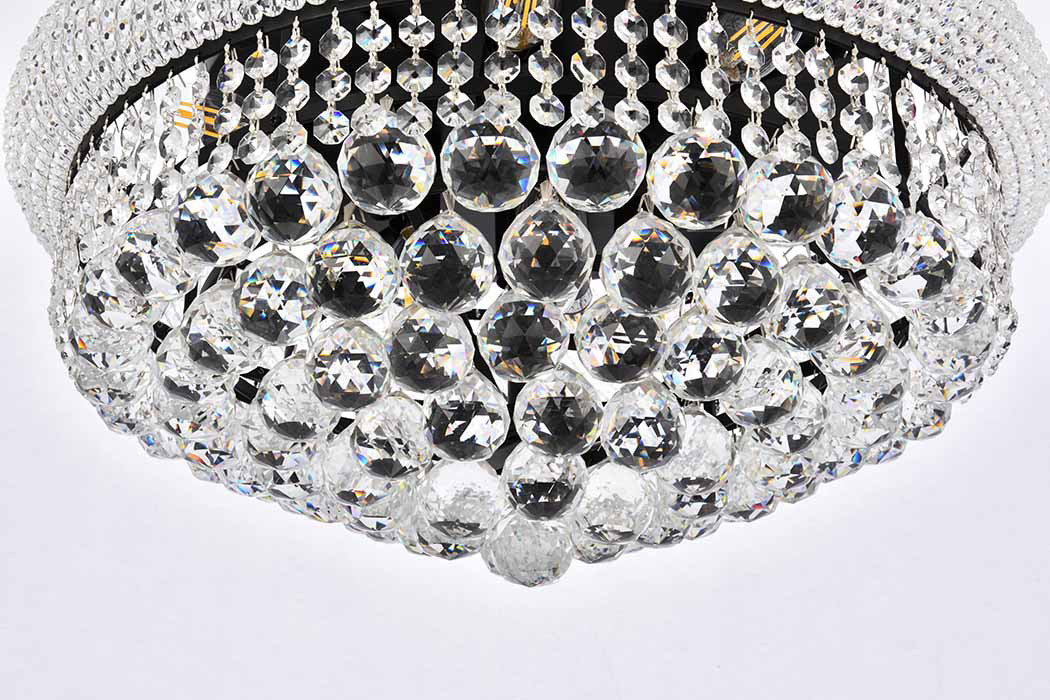 Elegant Flush Mount Light - Black, L 20" (V1800F20BK-RC)