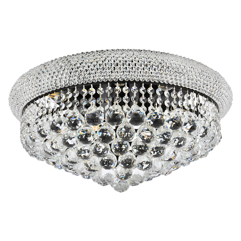 Elegant Flush Mount Light - Black, L 20" (V1800F20BK-RC)