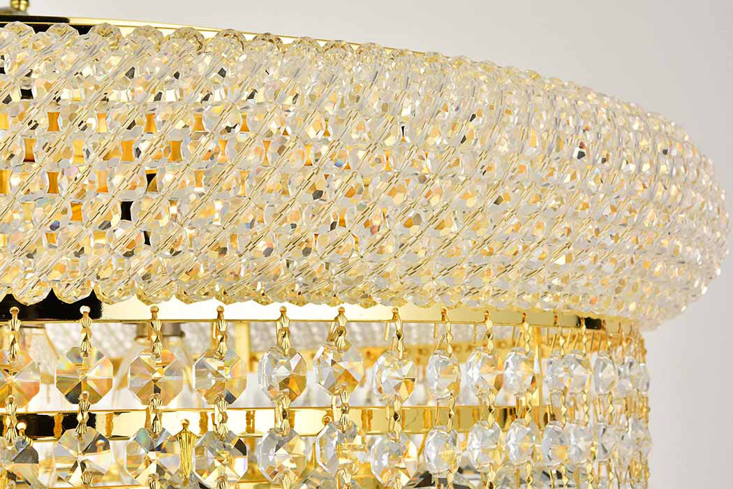 Elegant Flush Mount Light - Gold, L 20" (V1800F20G-RC)