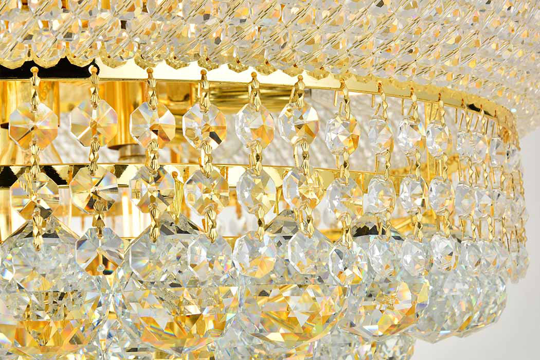 Elegant Flush Mount Light - Gold, L 20" (V1800F20G-RC)
