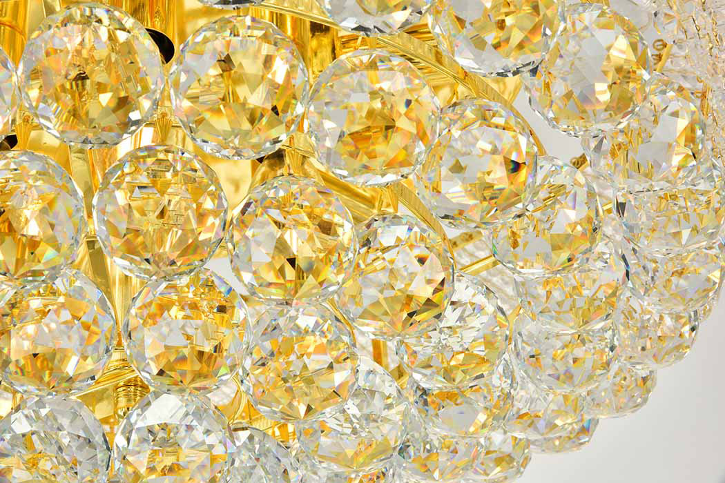 Elegant Flush Mount Light - Gold, L 20" (V1800F20G-RC)