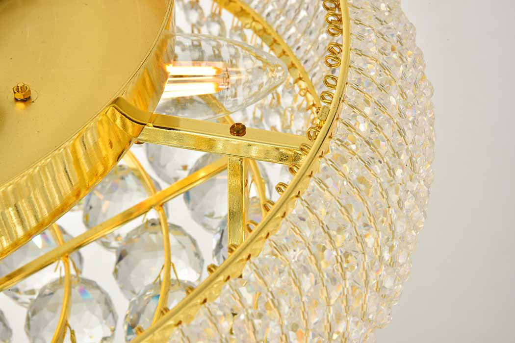 Elegant Flush Mount Light - Gold, L 20" (V1800F20G-RC)