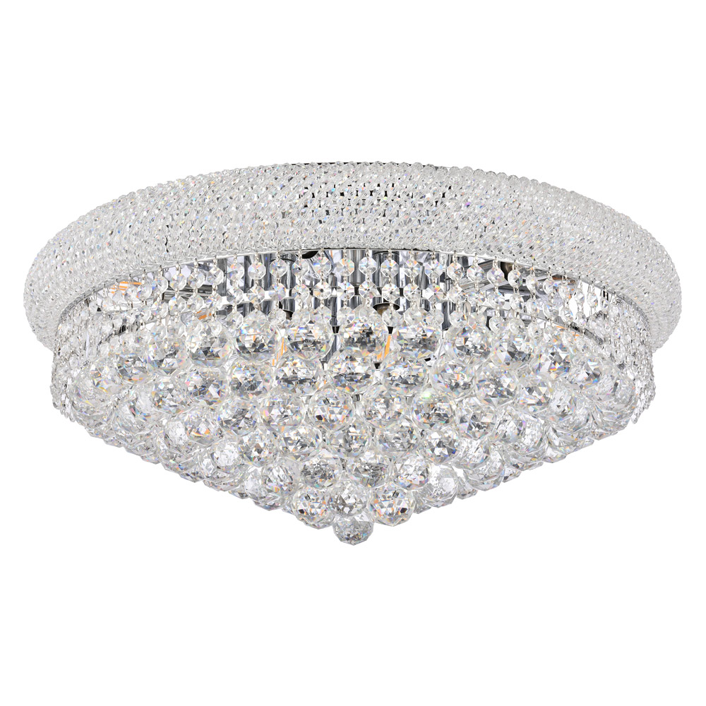 Elegant Flush Mount Light - Chrome/RC, L 24" (V1800F24C-RC)