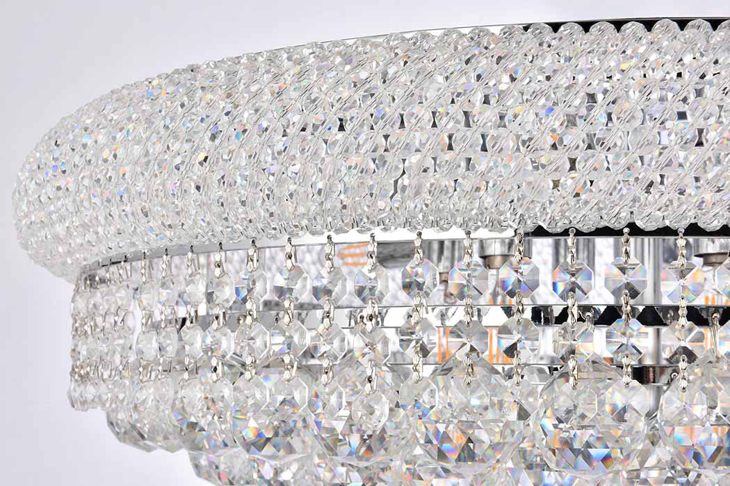Elegant Flush Mount Light - Chrome/RC, L 24" (V1800F24C-RC)