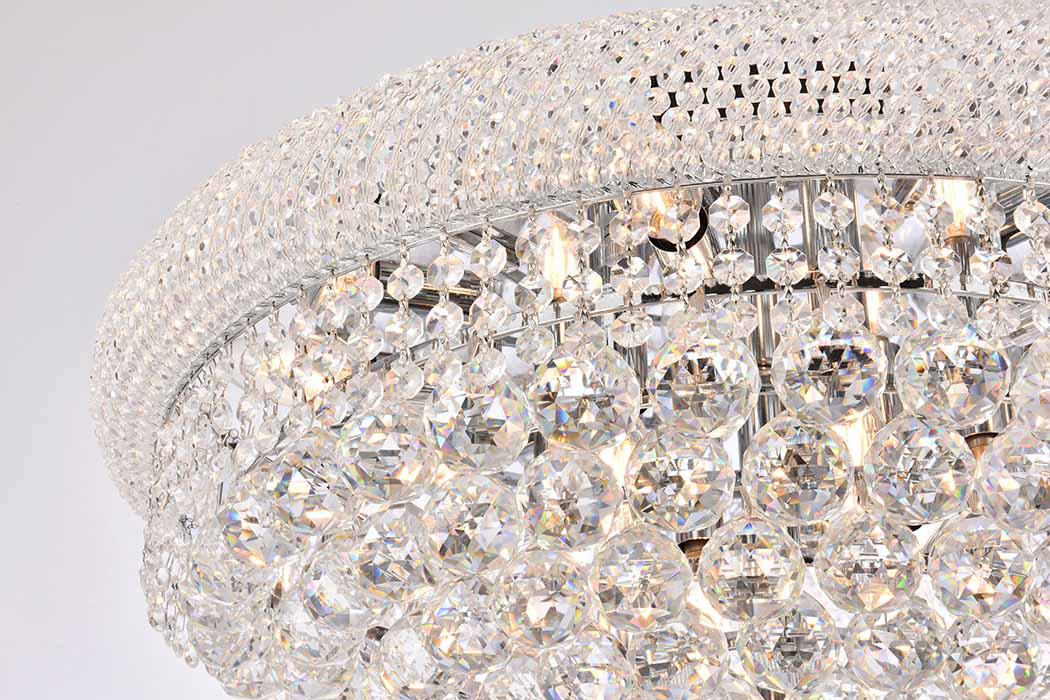 Elegant Flush Mount Light - Chrome/RC, L 24" (V1800F24C-RC)