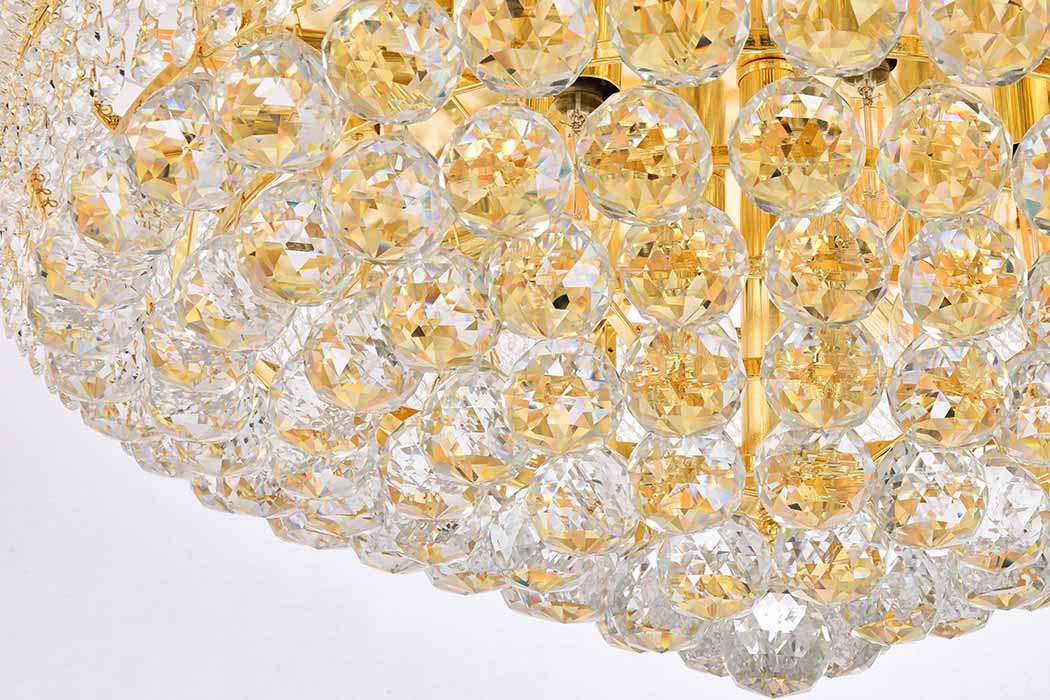 Elegant Flush Mount Light - Gold, L 24" (V1800F24G-RC)