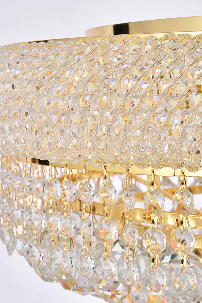 Elegant Flush Mount Light - Gold, L 24" (V1800F24G-RC)