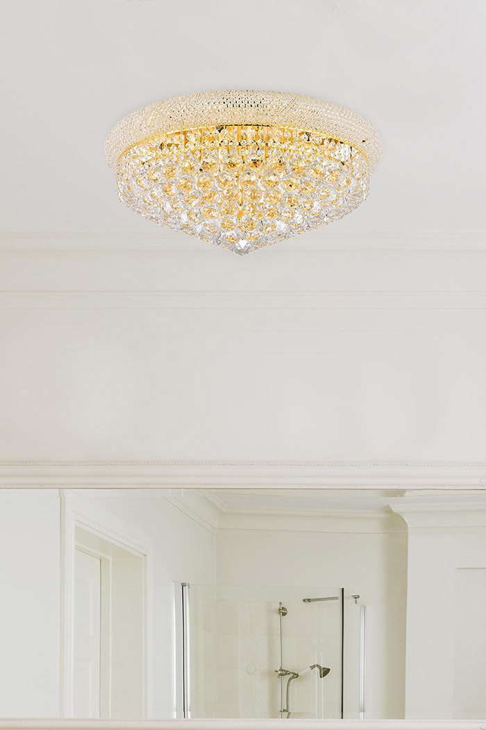 Elegant Flush Mount Light - Gold, L 24" (V1800F24G-RC)
