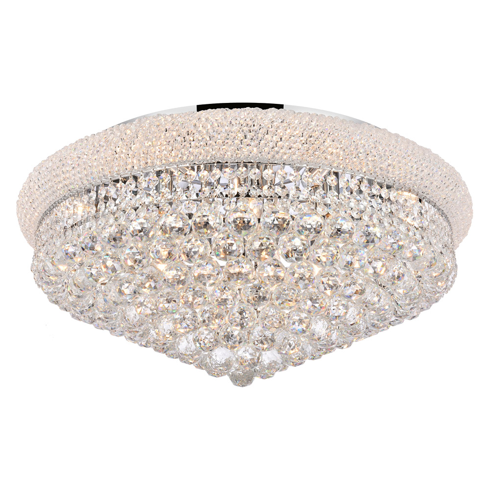 Elegant Flush Mount Light - Chrome, L 28" (V1800F28C-RC)