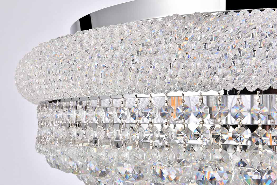 Elegant Flush Mount Light - Chrome, L 28" (V1800F28C-RC)