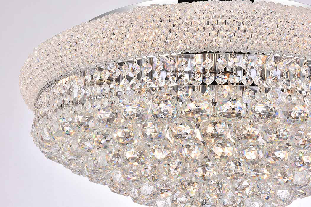 Elegant Flush Mount Light - Chrome, L 28" (V1800F28C-RC)