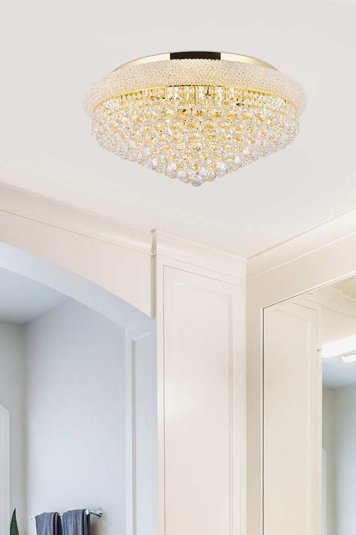 Elegant Flush Mount Light - Gold, L 28" (V1800F28G-RC)