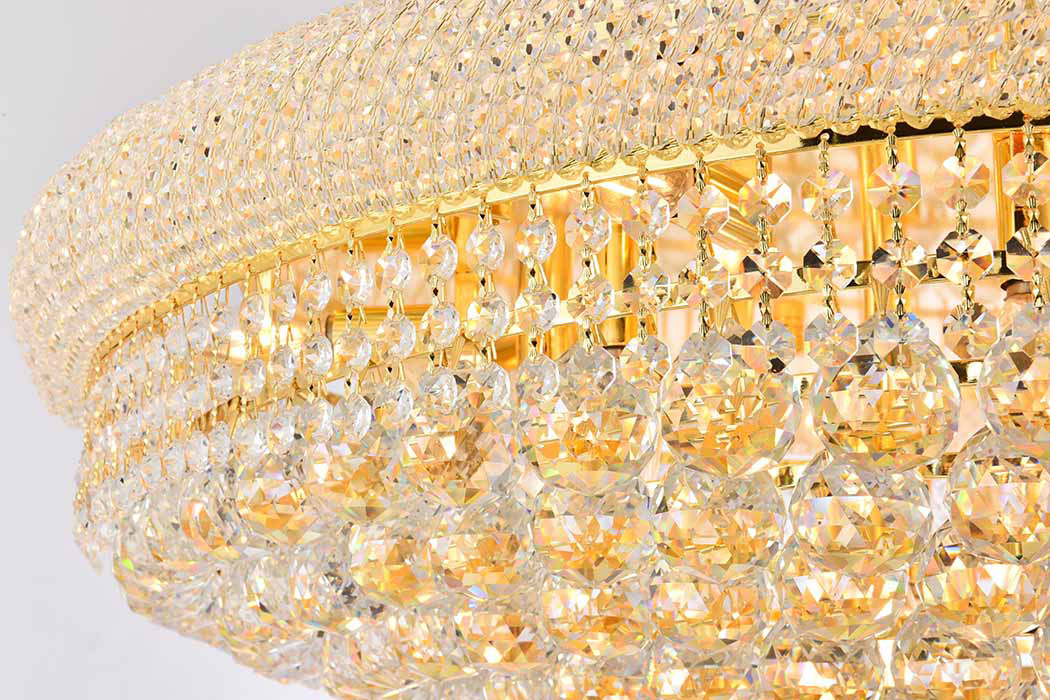 Elegant Flush Mount Light - Gold, L 36" (V1800F36G-RC)