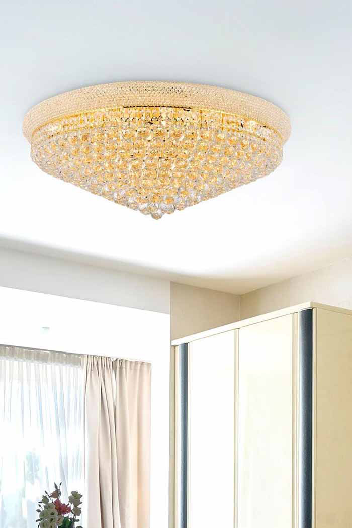 Elegant Flush Mount Light - Gold, L 36" (V1800F36G-RC)