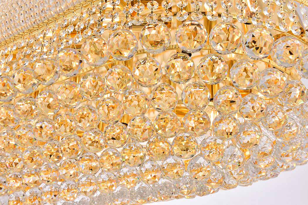 Elegant Flush Mount Light - Gold, L 40" (V1800F40SG-RC)