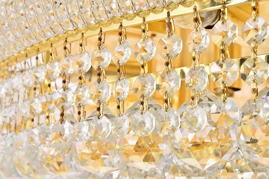 Elegant Flush Mount Light - Gold, L 42" (V1800F42G-RC)