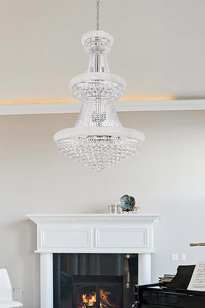 Elegant Chandelier - Chrome/EC, L 30" (V1800G30C-EC)