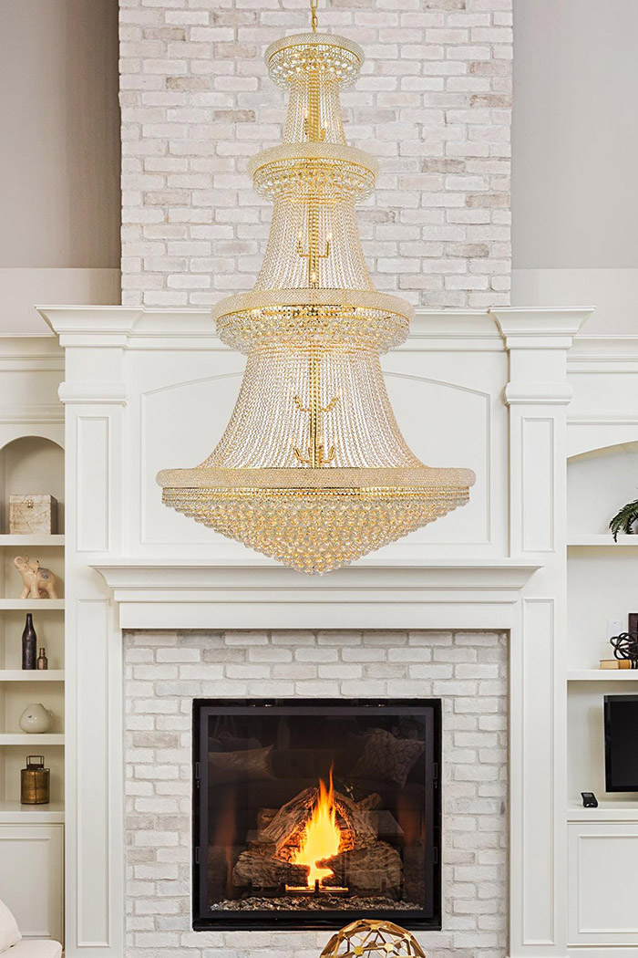 Elegant Chandelier - Gold, L 54" (V1800G54G-RC)