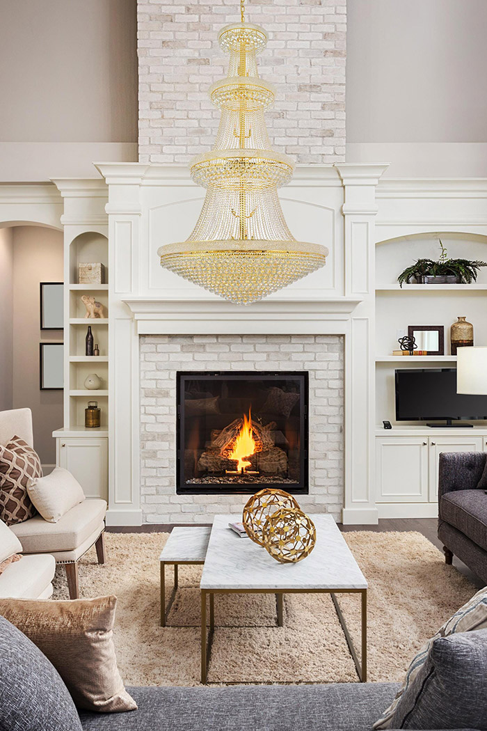 Elegant Chandelier - Gold, L 54" (V1800G54G-RC)