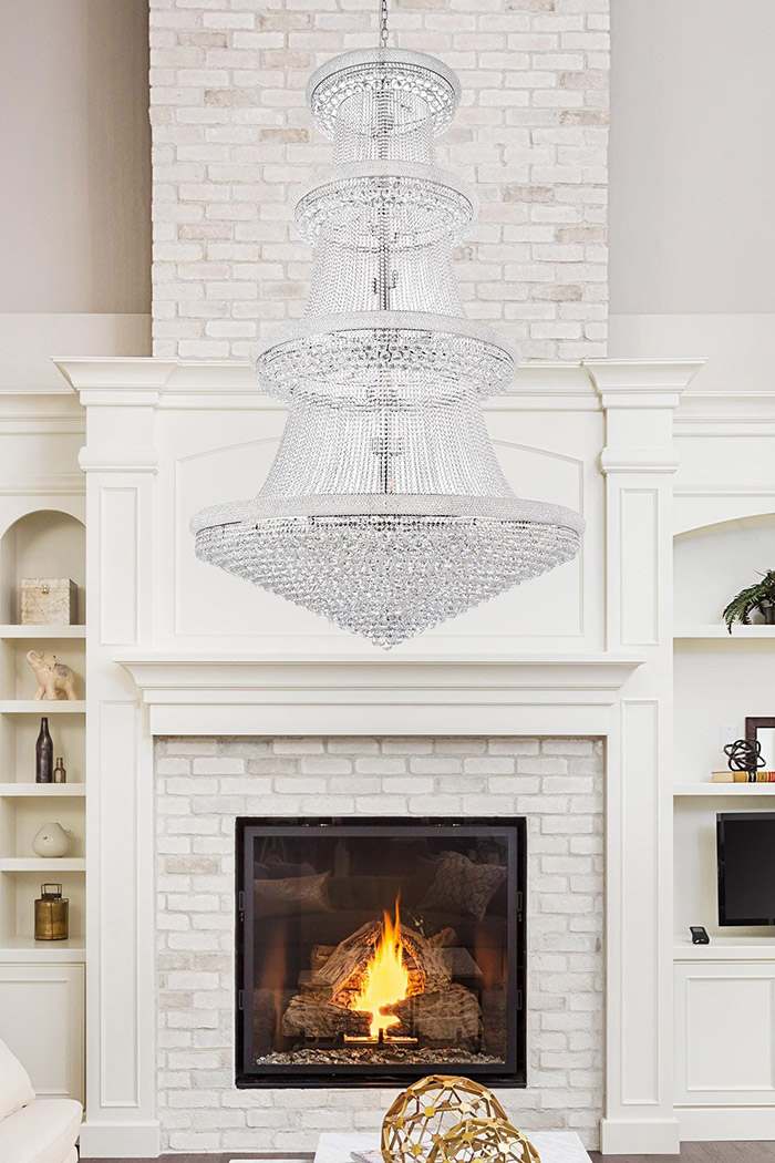 Elegant Chandelier - Chrome, L 62" (V1800G62C-RC)