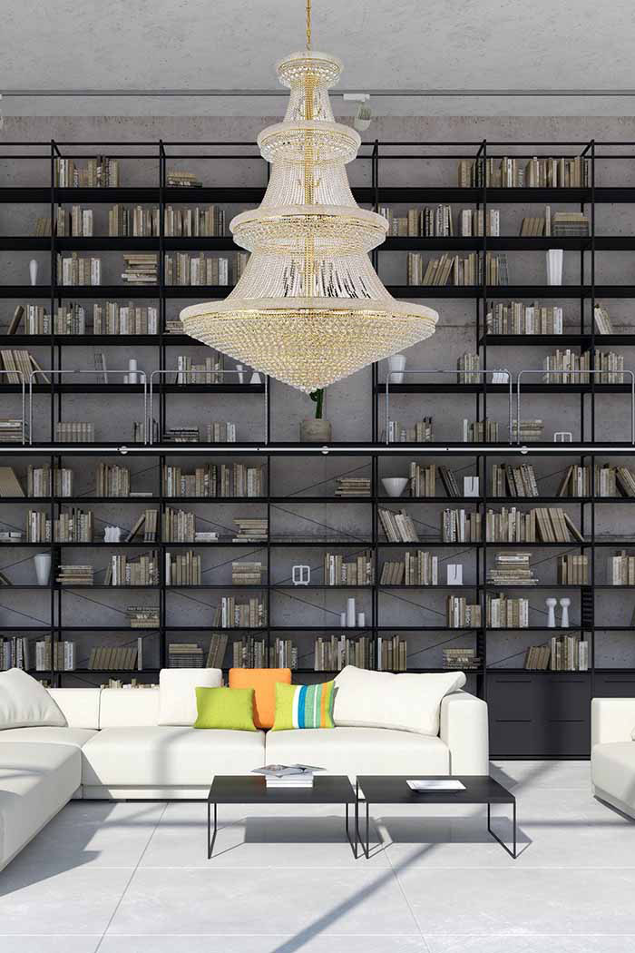 Elegant Chandelier - Gold, L 72" (V1800G72G-RC)