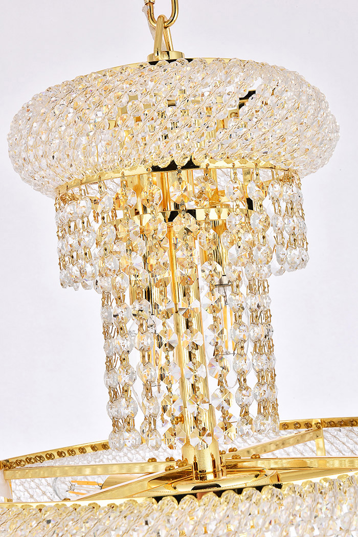 Elegant Pendant Light - Gold, L 16" (V1800SR16G-RC)