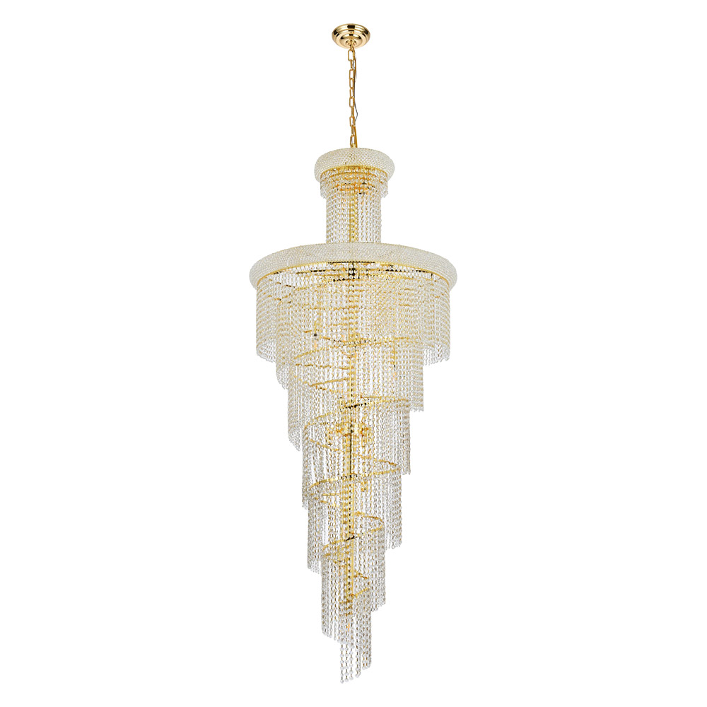 Elegant Pendant Light - Gold/EC, L 30" (V1800SR30G-EC)