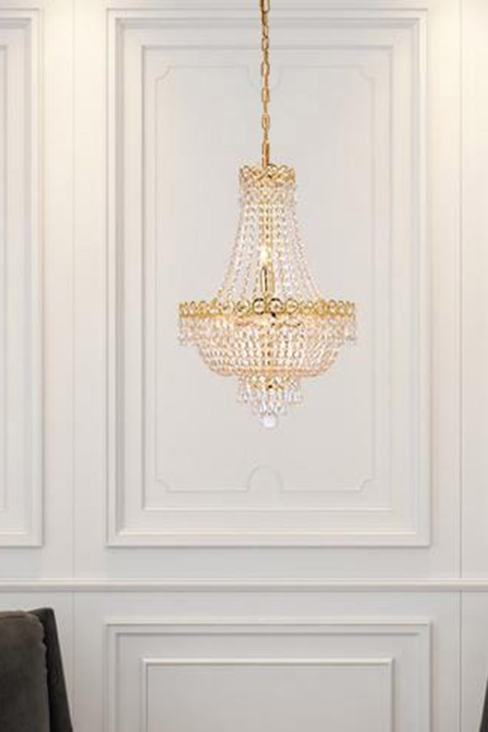 Elegant Pendant Light - Gold, L 16" (V1900D16G-RC)