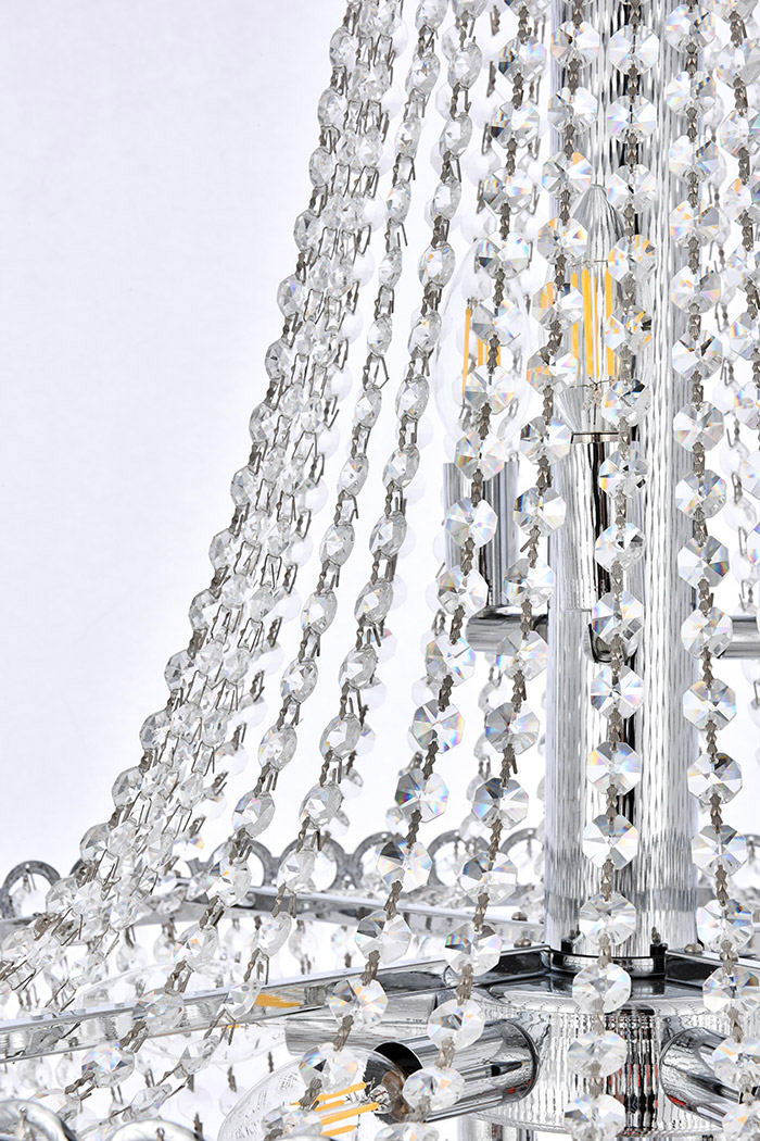 Elegant Pendant Light - Chrome, L 24" (V1900D24C-RC)