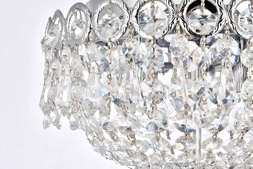 Elegant Flush Mount Light - Chrome, L 10" (V1900F10C-RC)