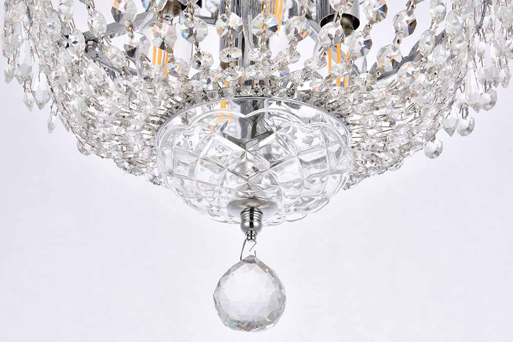 Elegant Flush Mount Light - Chrome, L 12" (V1900F12C-RC)