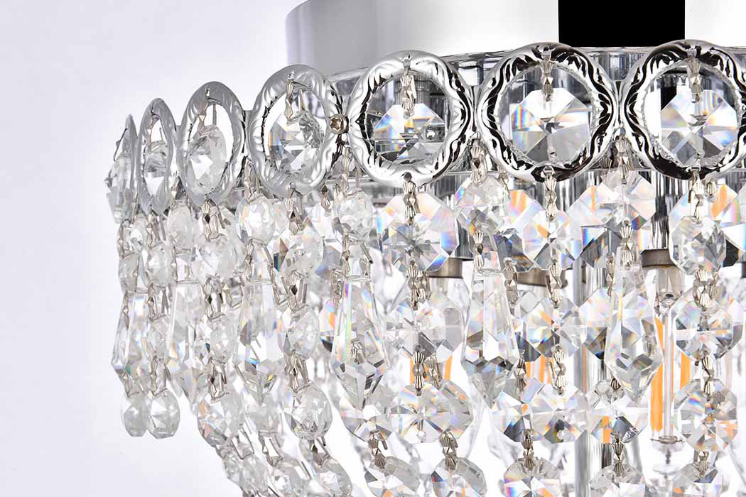 Elegant Flush Mount Light - Chrome, L 12" (V1900F12C-RC)