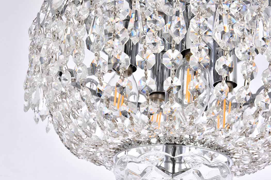 Elegant Flush Mount Light - Chrome, L 12" (V1900F12C-RC)