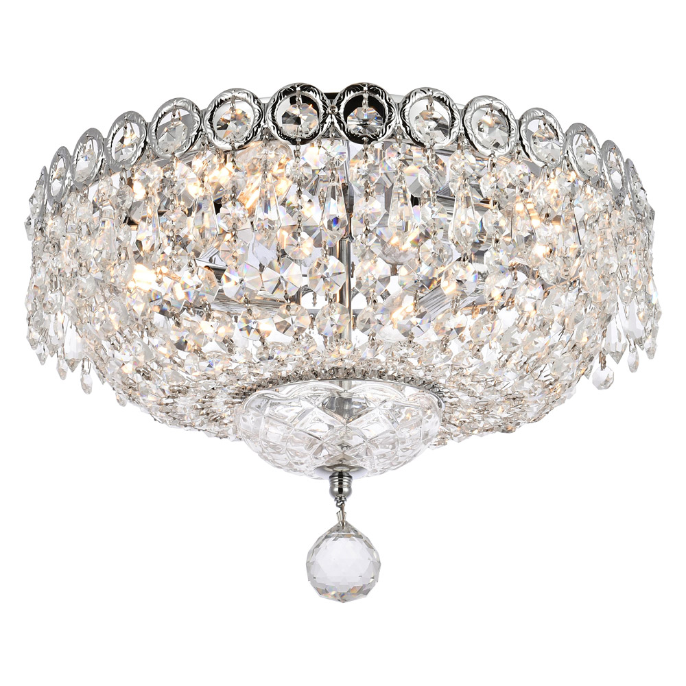 Elegant Flush Mount Light - Chrome, L 14" (V1900F14C-RC)