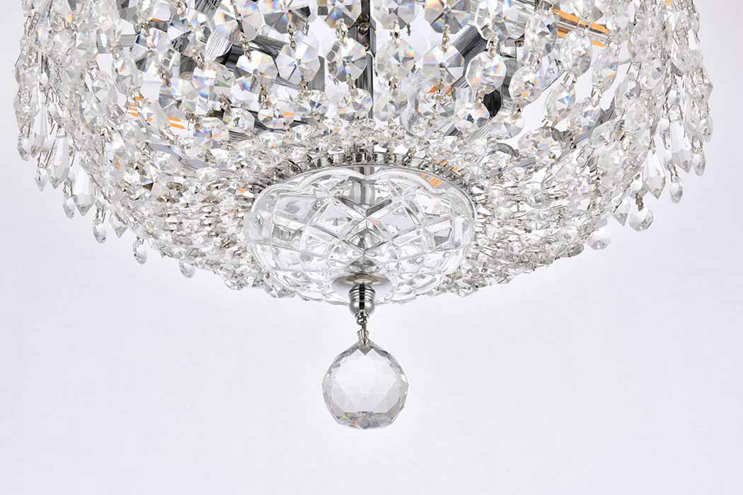 Elegant Flush Mount Light - Chrome, L 14" (V1900F14C-RC)