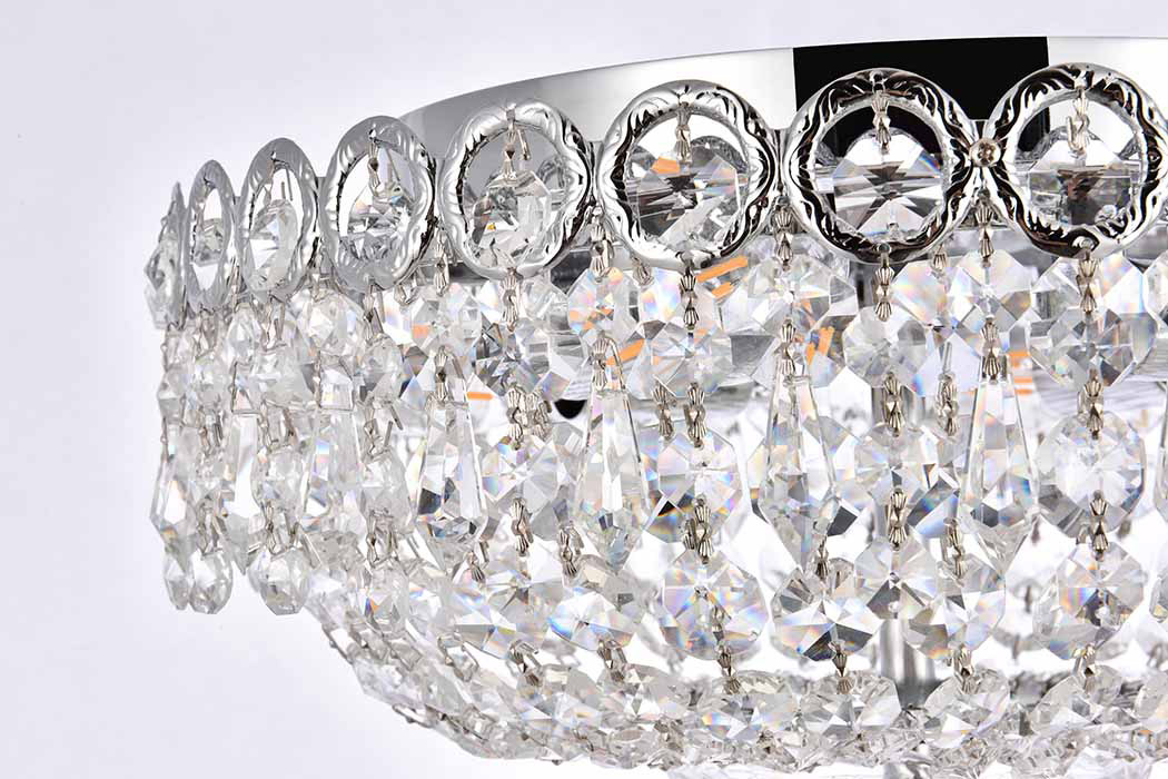 Elegant Flush Mount Light - Chrome, L 14" (V1900F14C-RC)