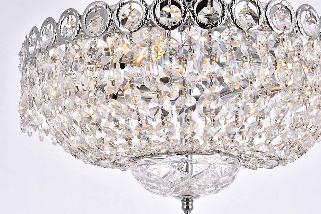 Elegant Flush Mount Light - Chrome, L 14" (V1900F14C-RC)