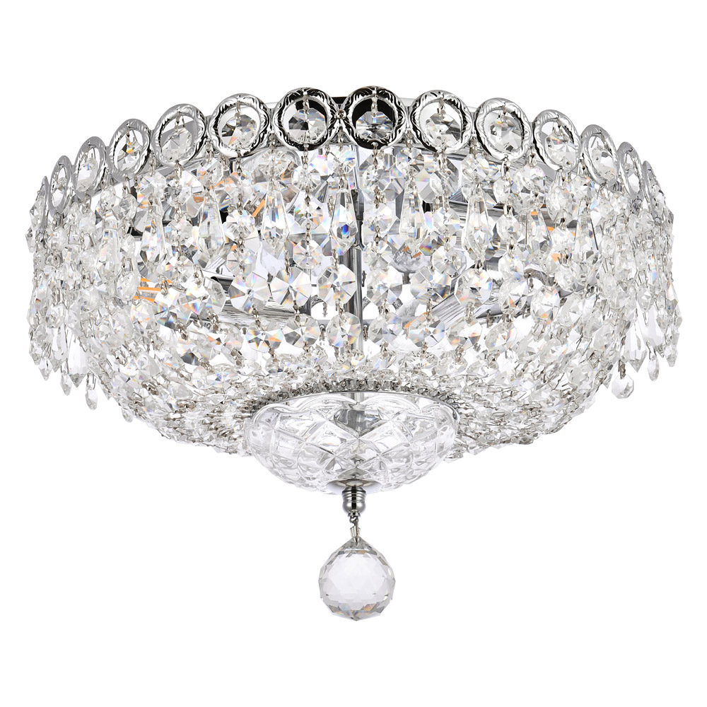 Elegant Flush Mount Light - Chrome, L 14" (V1900F14C-RC)