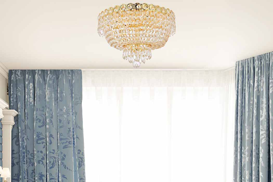 Elegant Flush Mount Light - Gold, L 16" (V1900F16G-RC)