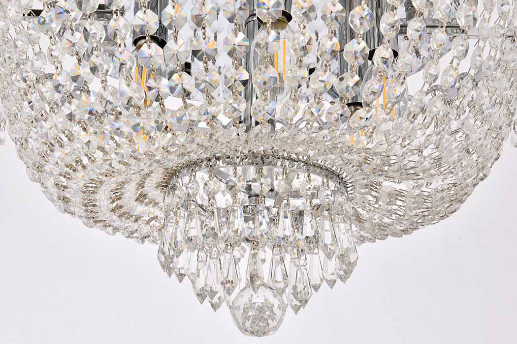 Elegant Flush Mount Light - Chrome, L 18" (V1900F18C-RC)