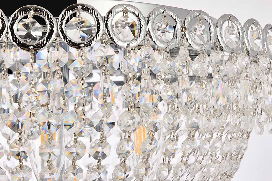 Elegant Flush Mount Light - Chrome, L 18" (V1900F18C-RC)