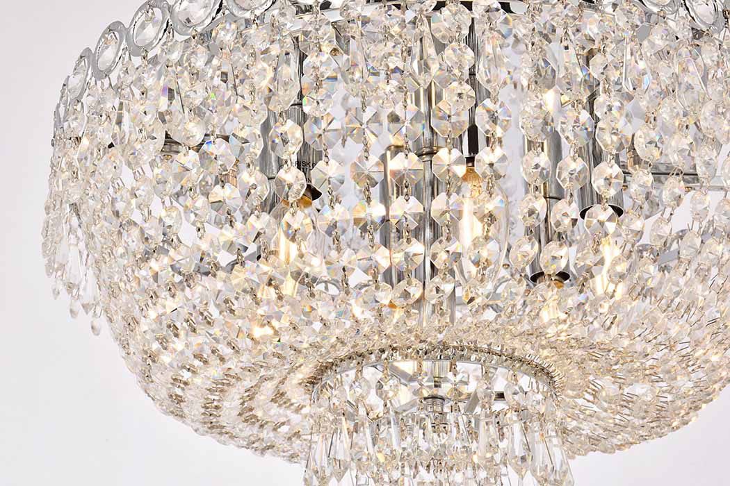 Elegant Flush Mount Light - Chrome, L 18" (V1900F18C-RC)