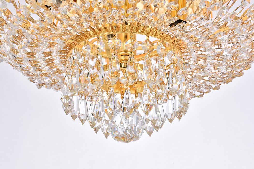 Elegant Flush Mount Light - Gold, L 18" (V1900F18G-RC)