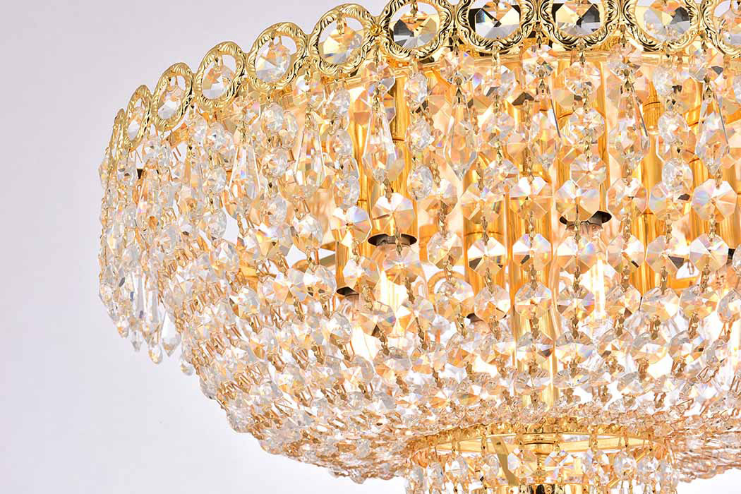 Elegant Flush Mount Light - Gold, L 18" (V1900F18G-RC)